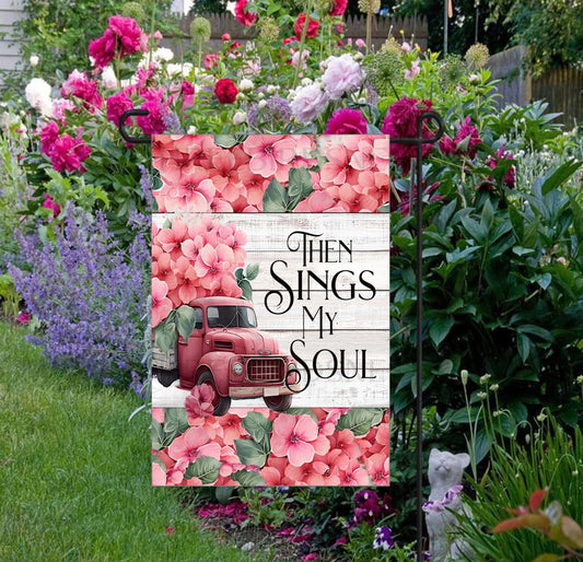How Great Thou Art - Then Sings My Soul - Double Sided Christian Garden Flag