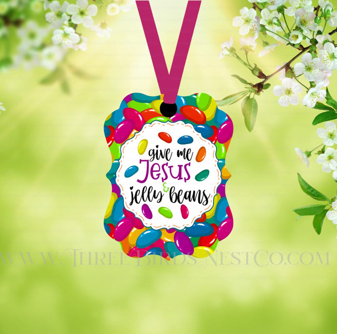 Jesus and Jellybeans Double Sided Metal Easter Ornament - ORN180
