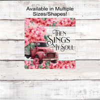 
              Then Sings My Soul - How Great Thou Art - Christian Easter Wreath Sign - Old Spring Truck
            
