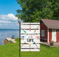 Life is Better at the Lake - Welcome to the Lake House Flag - Lake House Decor - Boat Oars Decor  - Double Sided Garden Flag