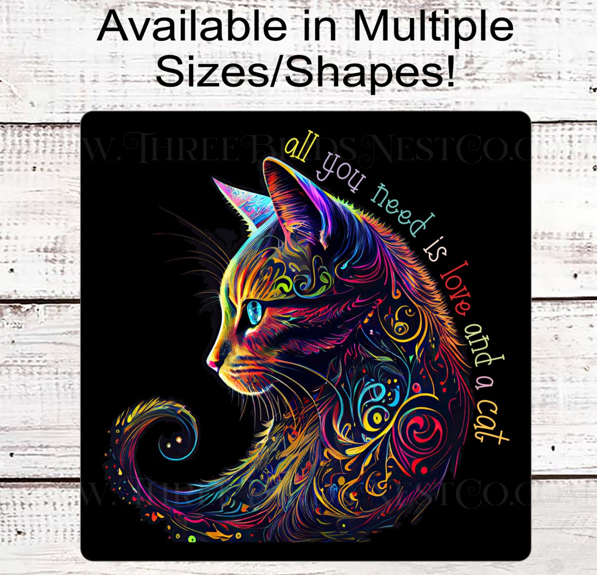 All You Need is Love and a Cat Pet Wreath Sign