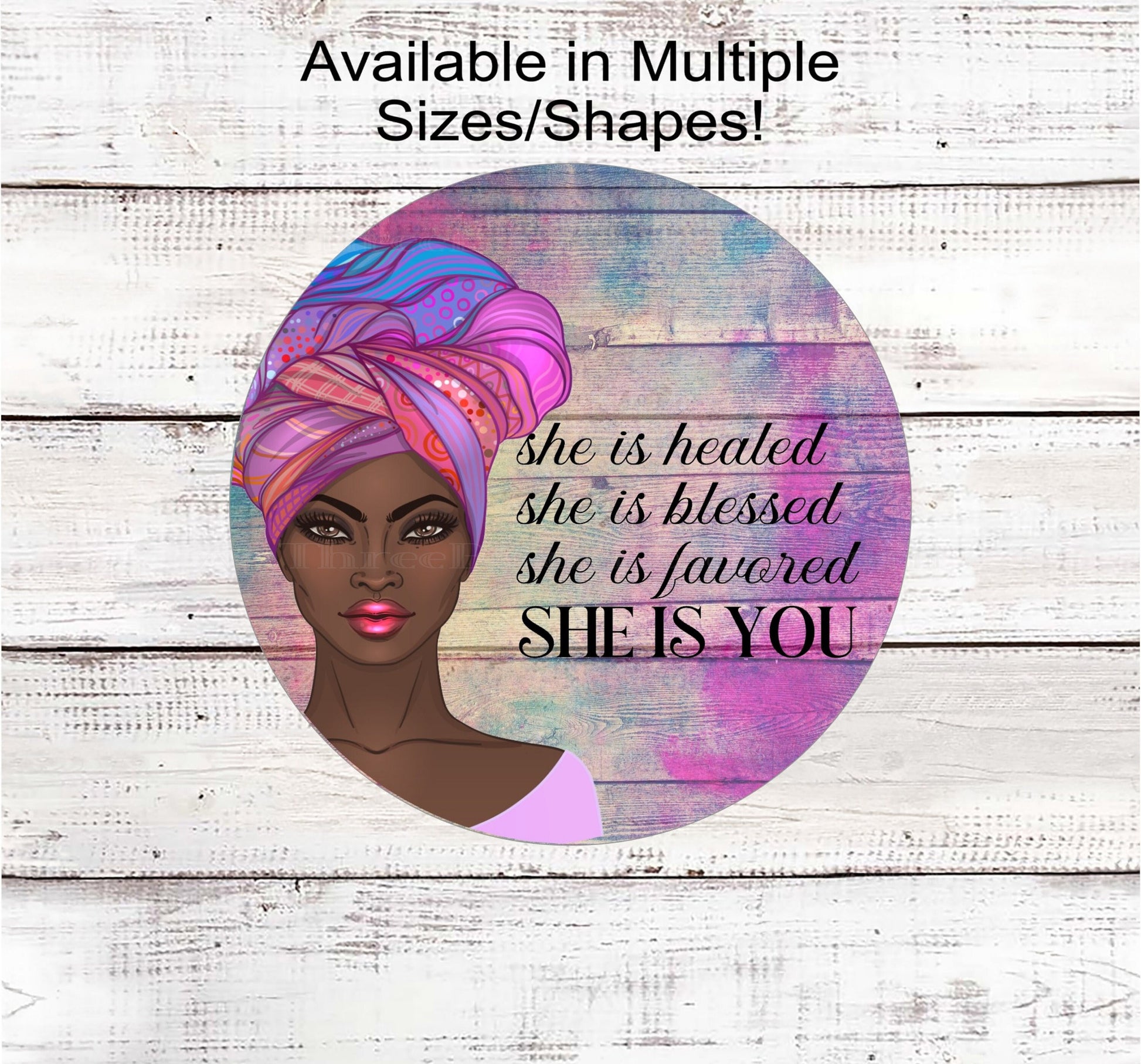 African American Wreath Sign - Black is Beautiful Wall Art - Blessed Sign - Inspirational Sign