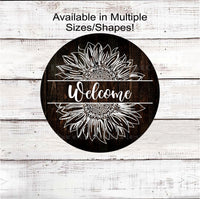 
              Rustic Farmhouse Sunflower Welcome Wreath Sign
            