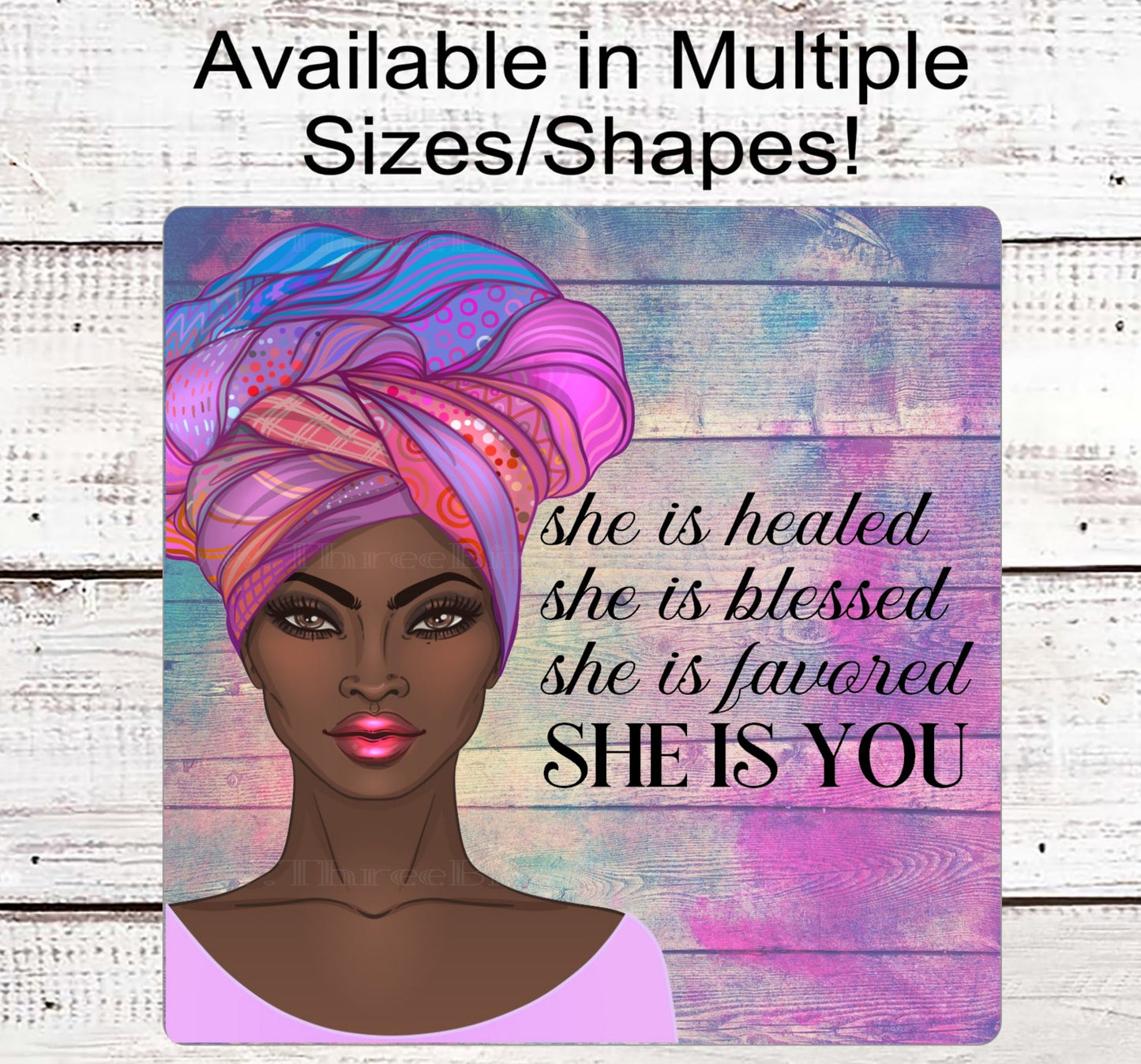 African American Wreath Sign - Black is Beautiful Wall Art - Blessed Sign - Inspirational Sign