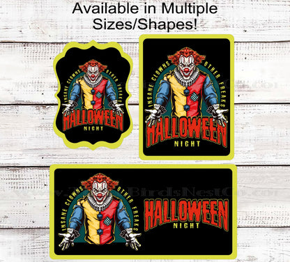 Halloween Clown Sign - Vintage Halloween - Welcome to Our Home - Spooky Signs