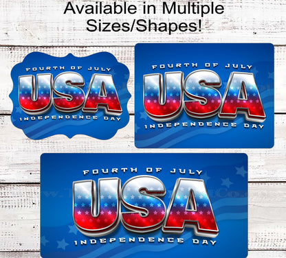 USA Independence Day 4th of July Patriotic Welcome Sign - American Flag