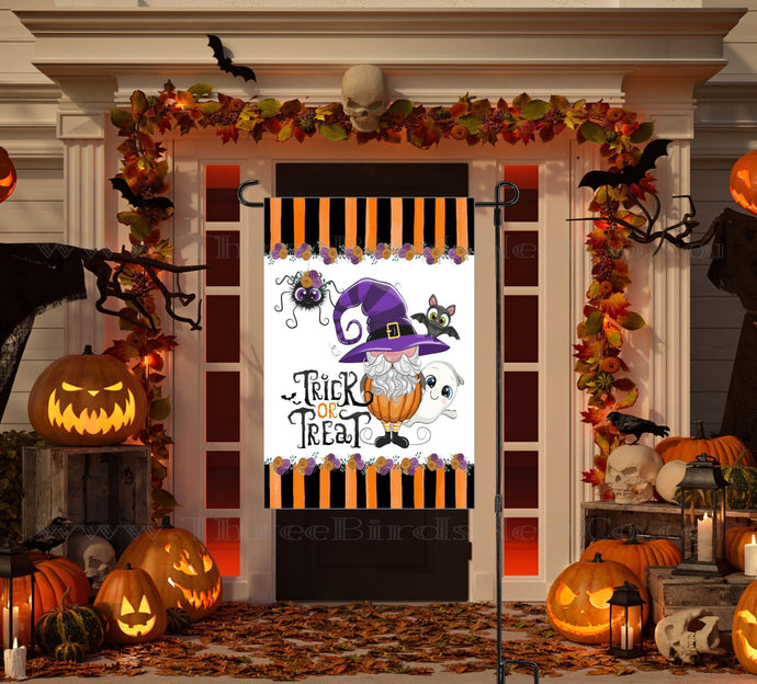 Its All About the Candy Witch Legs Halloween Double-Sided Garden Flag