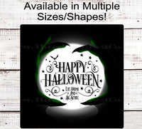 
              Happy Halloween Crystal Ball Sign - Witch Hands Sign - Spooky Sign
            