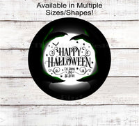 
              Happy Halloween Crystal Ball Sign - Witch Hands Sign - Spooky Sign
            