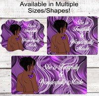 
              She is Fearfully and Wonderfully Made African American Lupus Awareness Wreath Sign
            