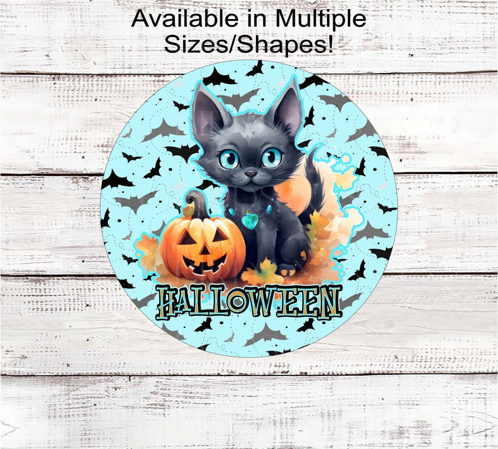Black Cat Halloween Wreath Signs - Halloween Bats - Halloween Witch Potion - Halloween Jack O Lantern