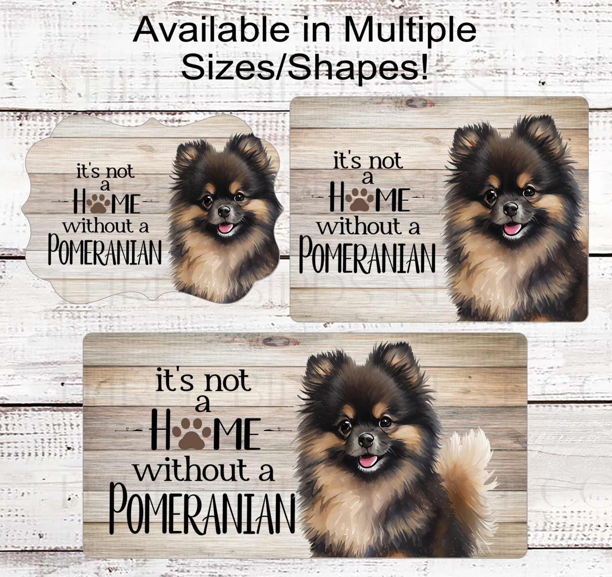 Its Not a Home Without a Pomeranian Dog Wreath Sign - Pomeranian Decor - Metal Wreath Sign