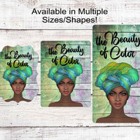 Black is Beautiful Wall Art - Black Girl Wreath Signs - African American Girl - Black Woman Signs - Everyday Wreath Signs