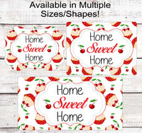 
              Home Sweet Home Welcome Wreath Sign - Cherry Cupcake Sign - Everyday Sign
            