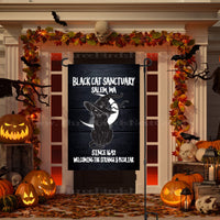 Black Cat Sanctuary Halloween Double Sided Garden Flag