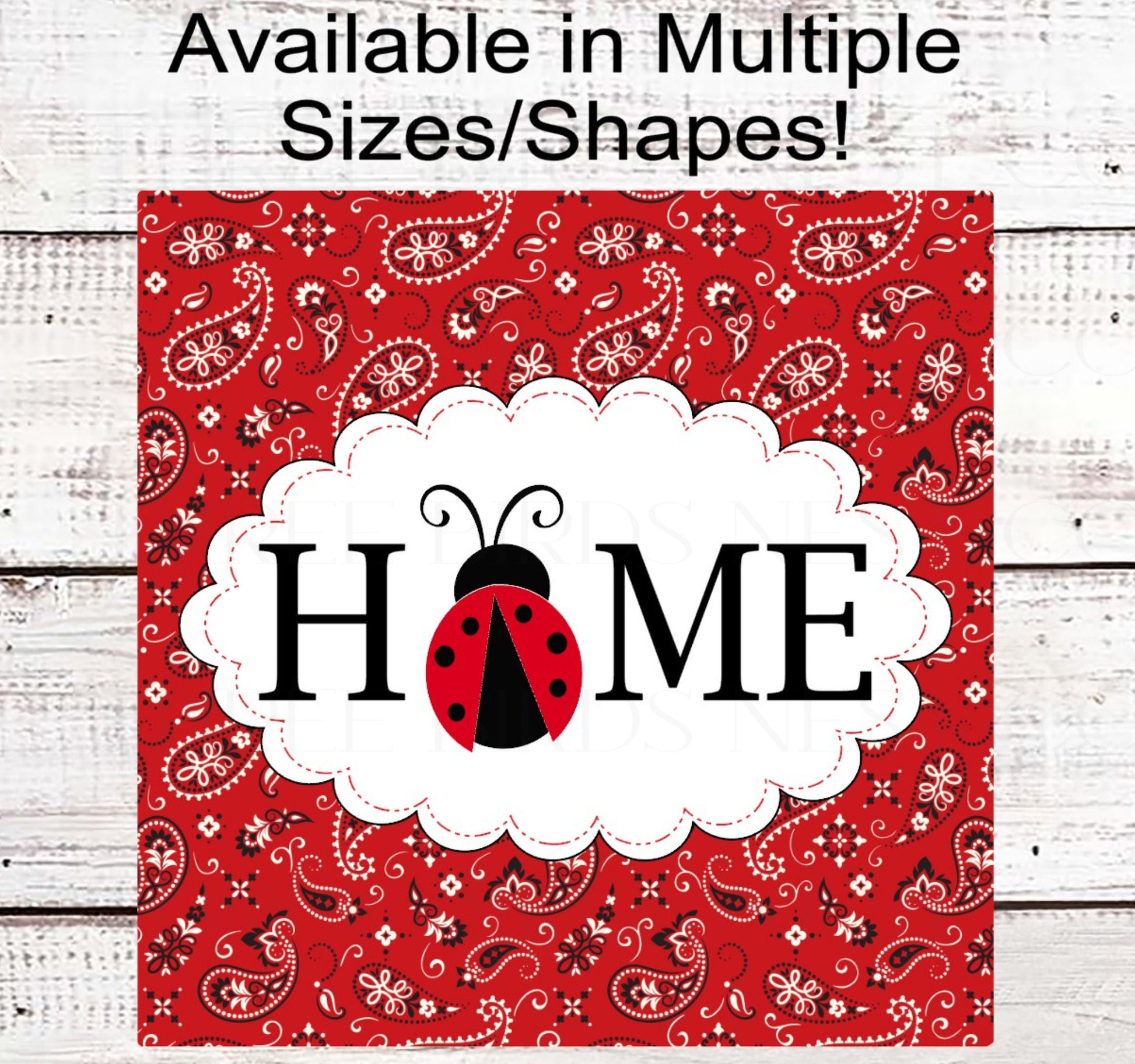 Home Wreath Sign - Ladybug Sign - Spring Wreath Signs - Ladybug Home Decor - Ladybug Wreath - Ladybug Gifts