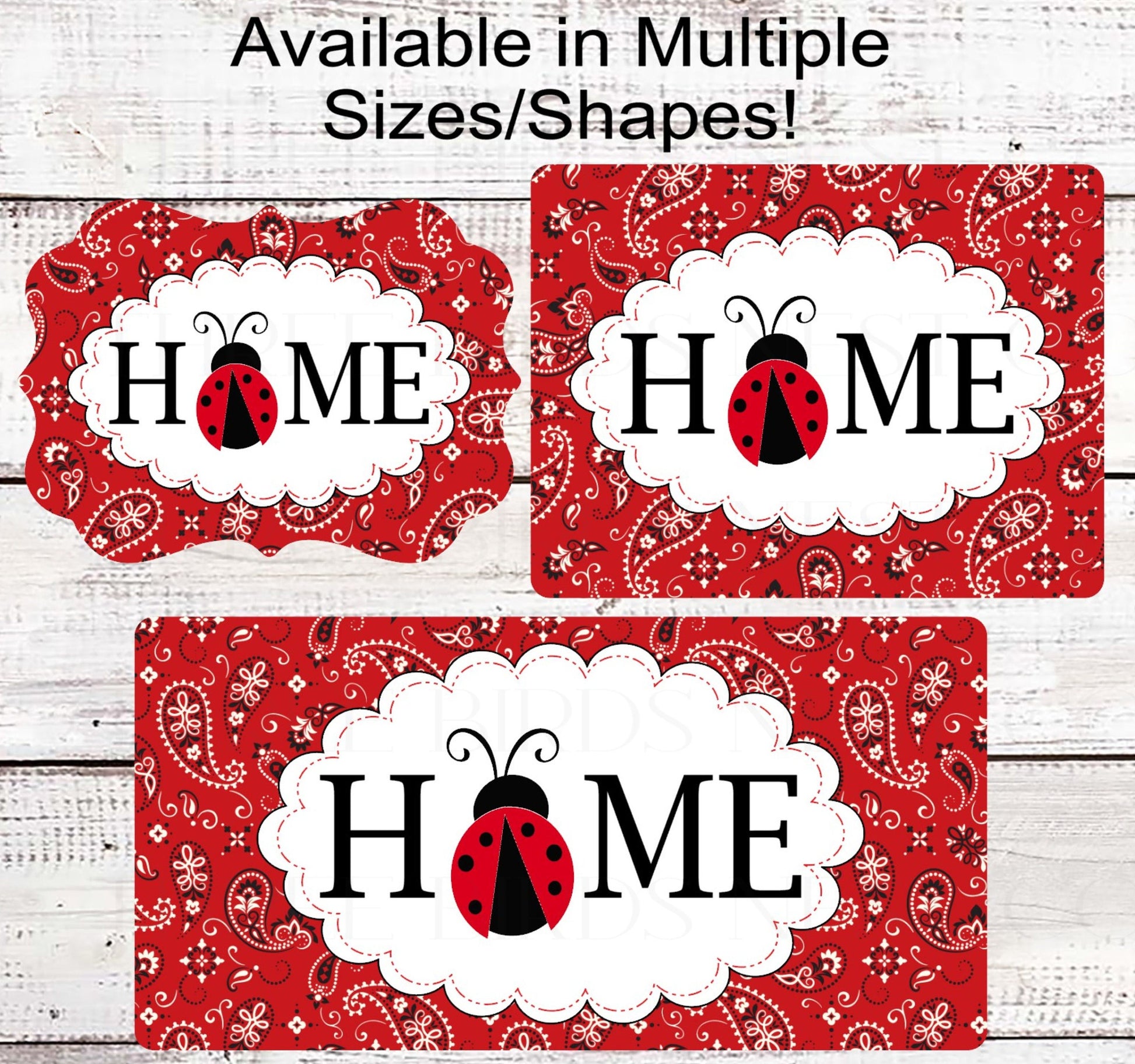 Home Wreath Sign - Ladybug Sign - Spring Wreath Signs - Ladybug Home Decor - Ladybug Wreath - Ladybug Gifts