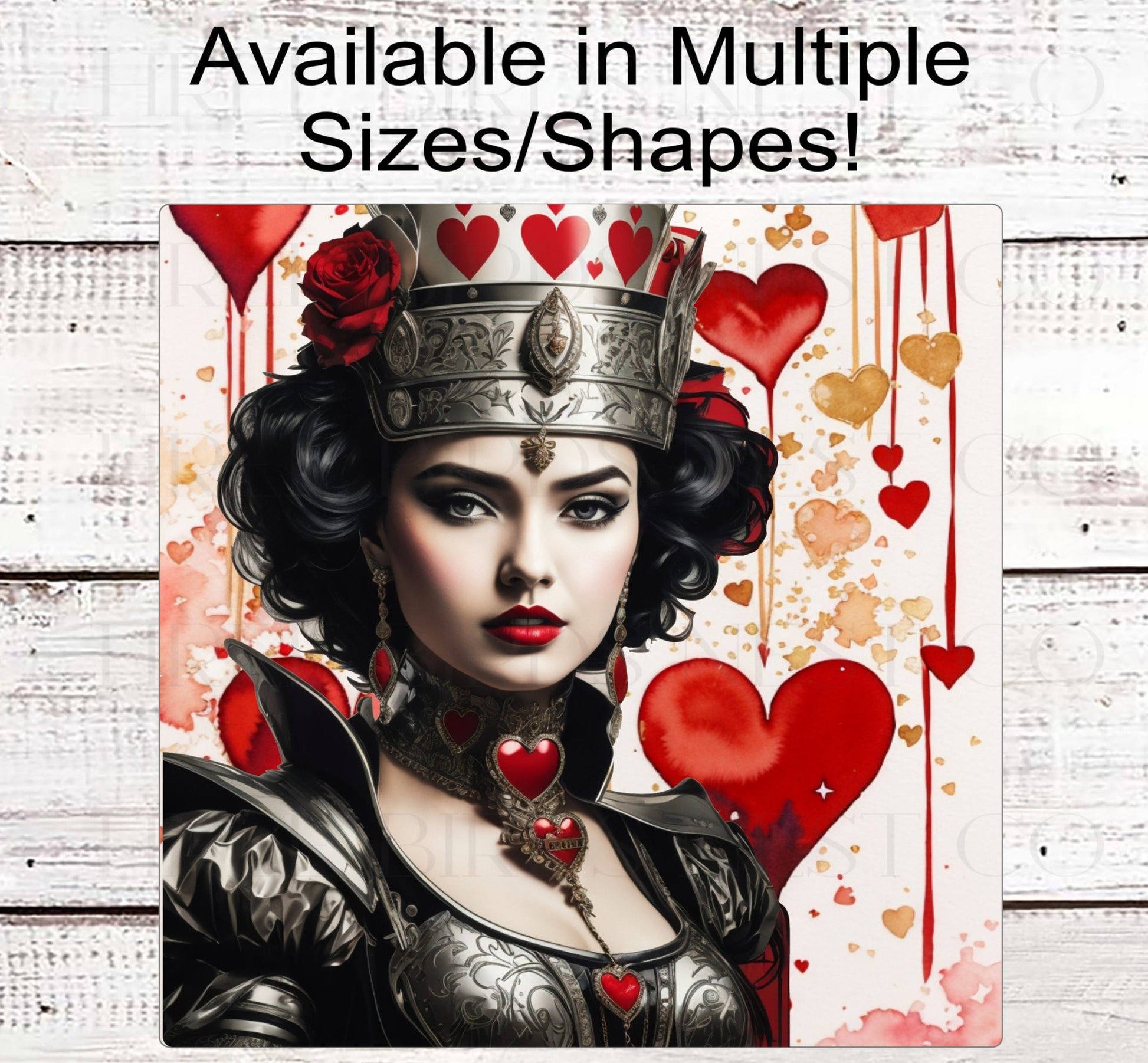 Queen of Hearts Wreath Sign - Halloween Sign - Valentines Wreath Sign