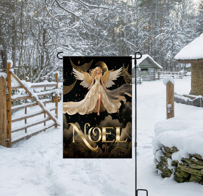 Noel Christmas Angel Double Sided Garden Flag