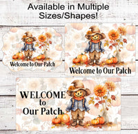 
              Welcome to Our Patch Wreath Sign - Fall Pumpkins - Sunflowers Sign - Pumpkin Patch
            