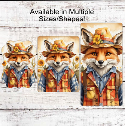 Fall Wreath Signs - Fox Lover - Fall Scarecrow - Farmhouse Signs