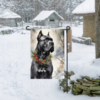 Cane Corso Dog Double Sided Garden Flag - Winter Garden Flag - Christmas Decor - Dog Flag