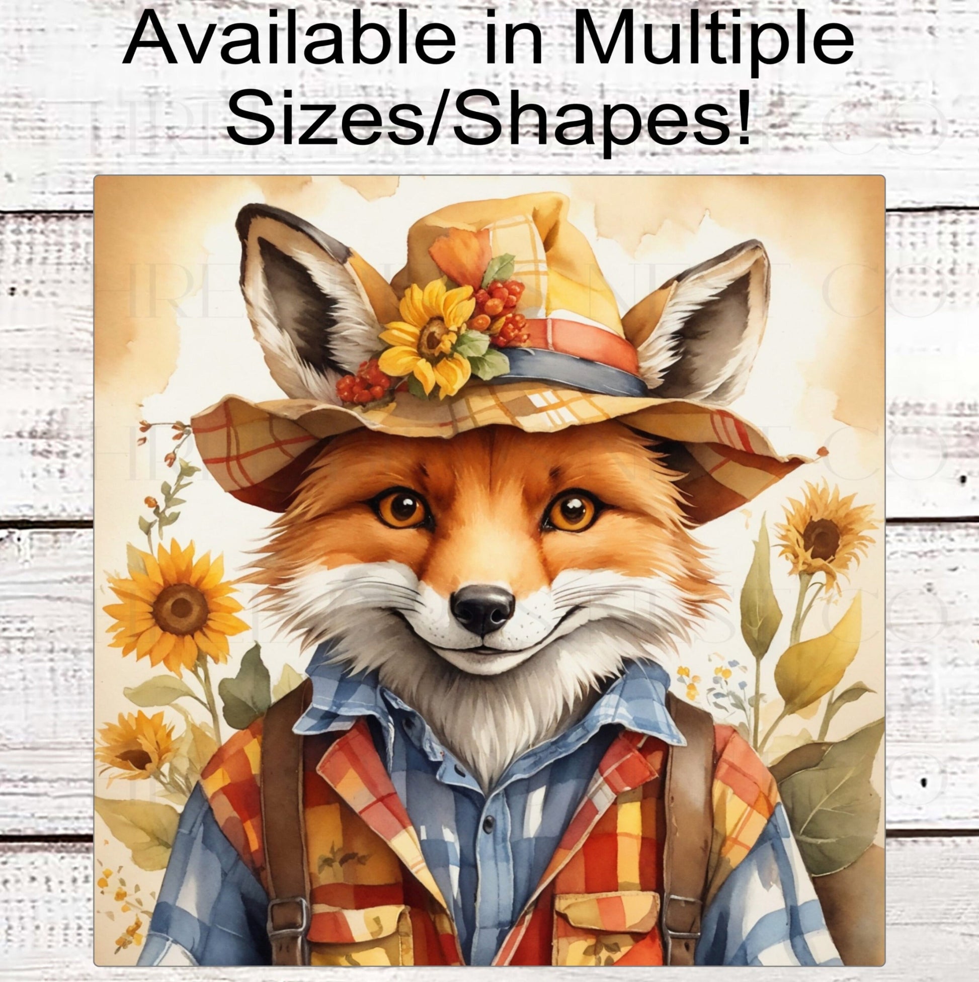 Fall Wreath Signs - Fox Lover - Fall Scarecrow - Farmhouse Signs