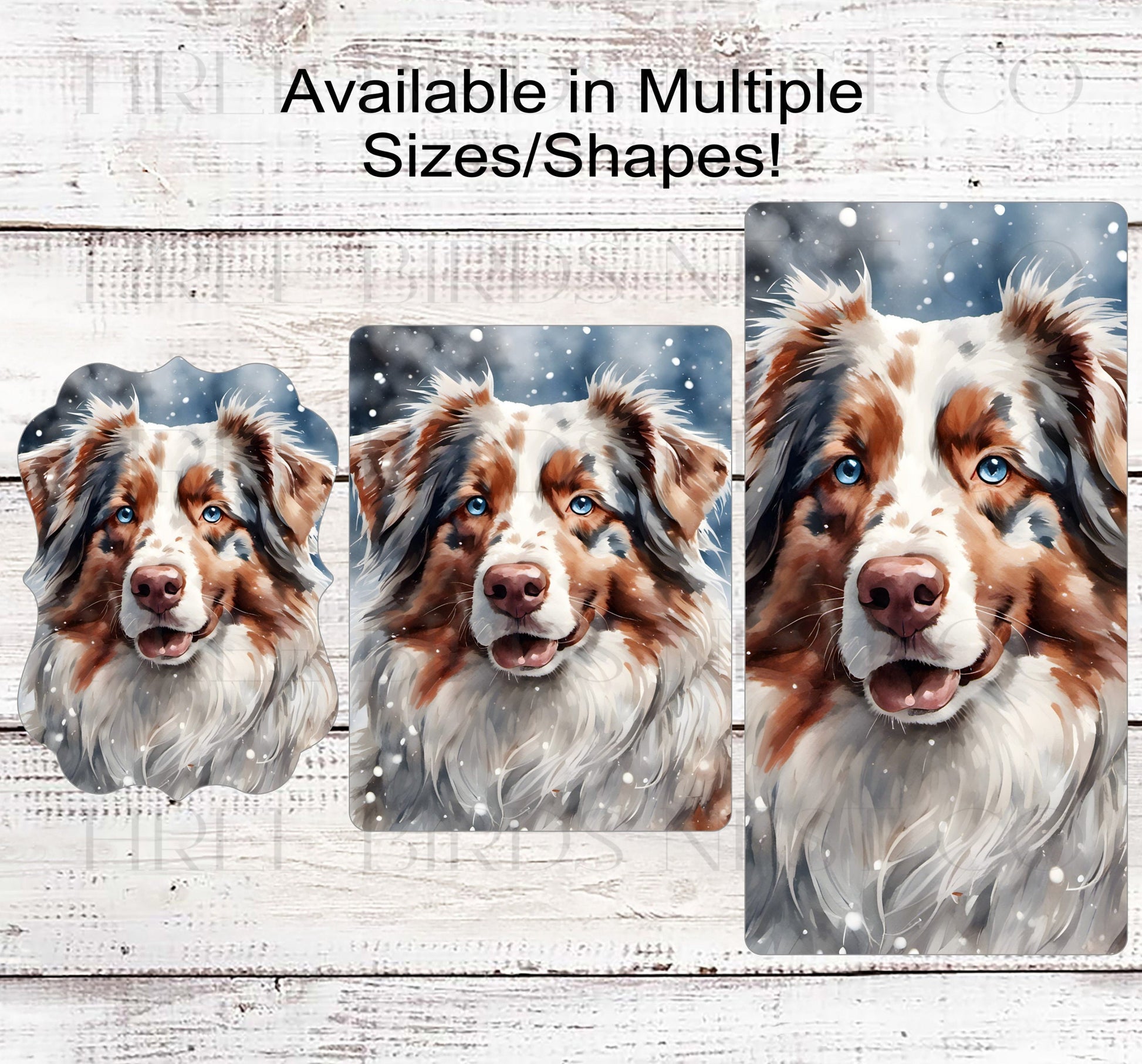 Christmas Dog Wreath Sign - Australian Shepherd Dog - Aussie Dog - Winter Welcome