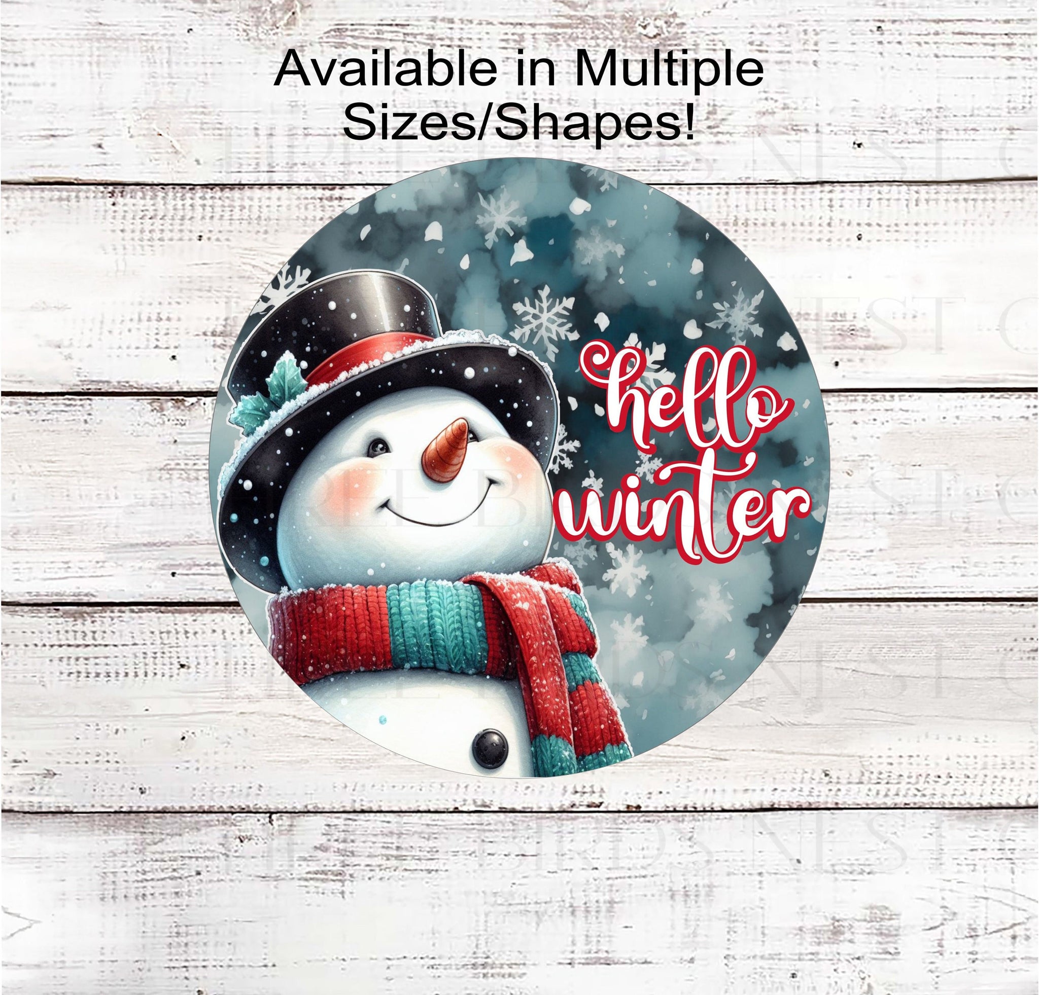 Hello snowman popular winter wreath