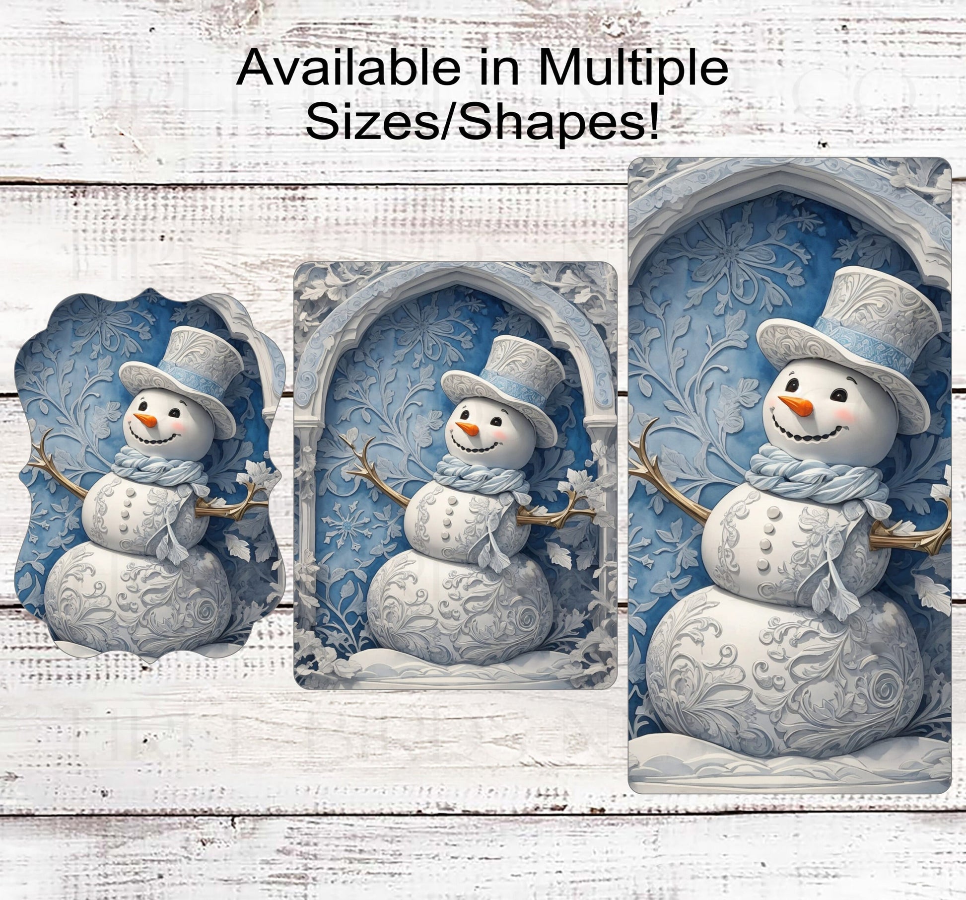 Snowman Welcome Wreath Sign - Snowflakes Sign - Embossed Look Sign - Winter Welcome Sign - Welcome Wreath Signs