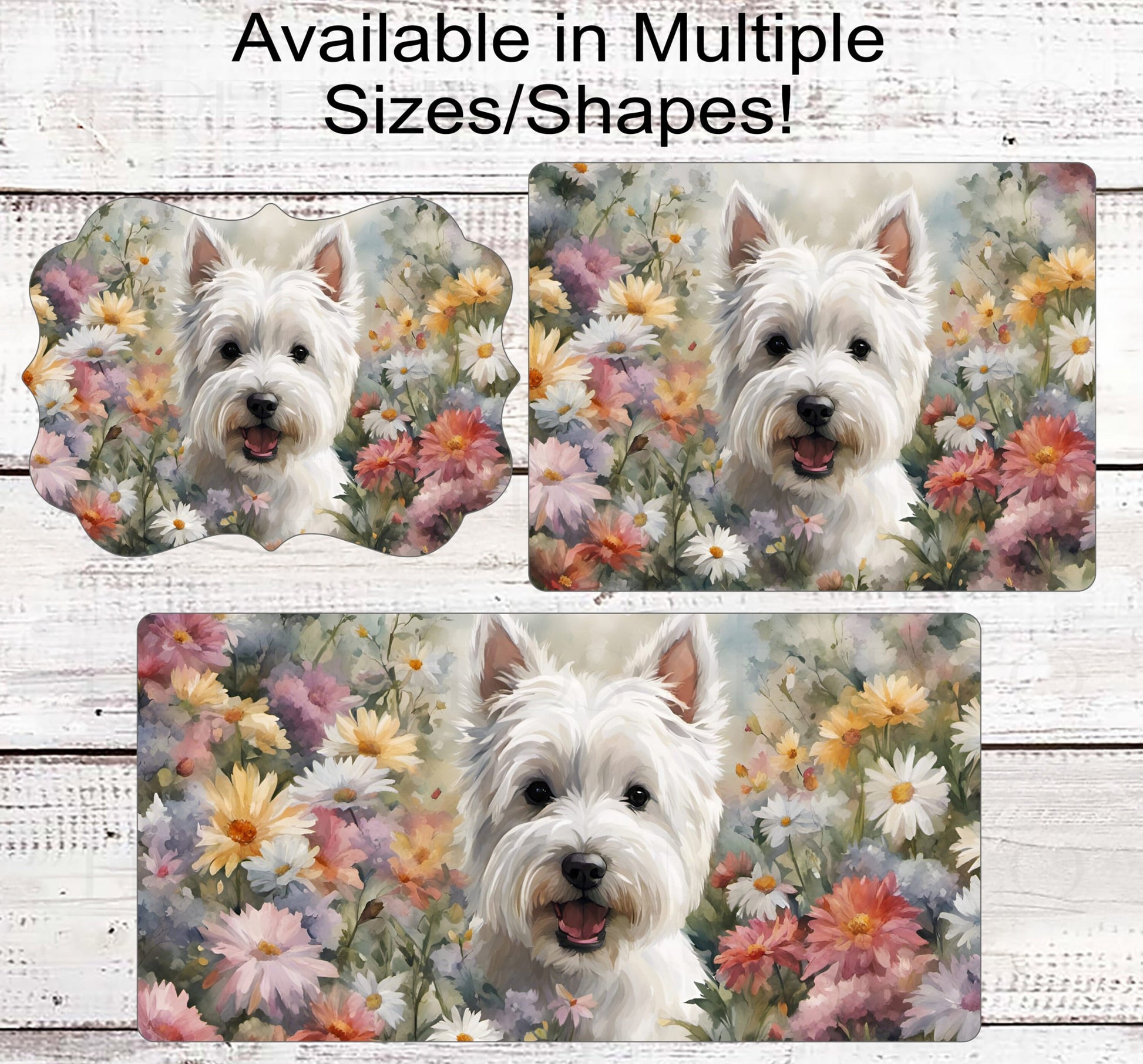 West Highland White Terrier Dog Wreath Signs - Westie Decor