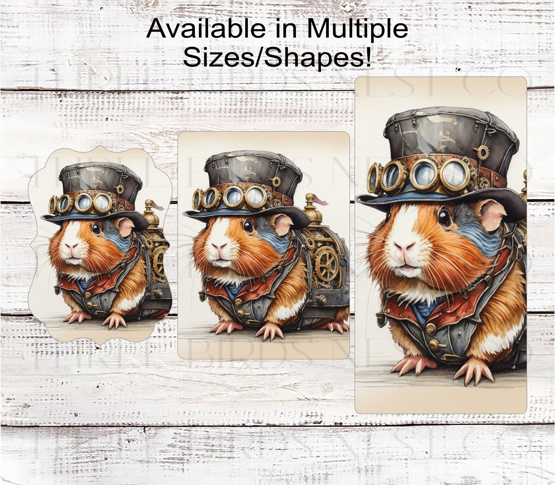 Steampunk Guinea Pig - Guinea Pig Sign - Steampunk Decor - Steampunk Wreath Sign