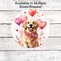 A Valentines Day Golden Retriever Dog