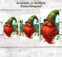 
              St Patricks Day Wreath Sign - Leprechaun Gnome - Shamrock Sign - Pot of Gold - St Patricks Day Sign
            