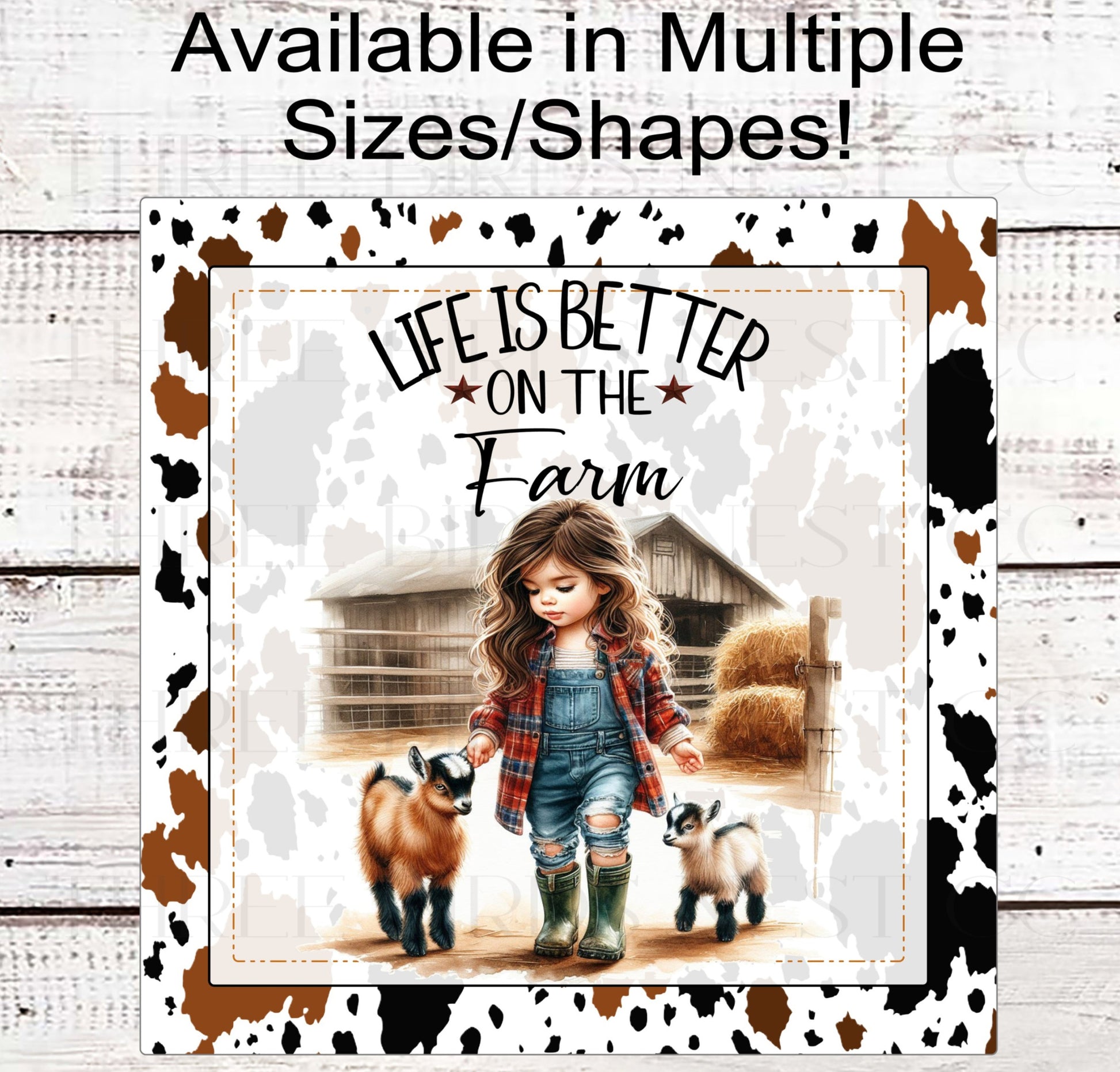 Life is Better on the Farm Wreath Sign - Farmhouse Decor - Goat Lover - Farm Girl - Barn Sign