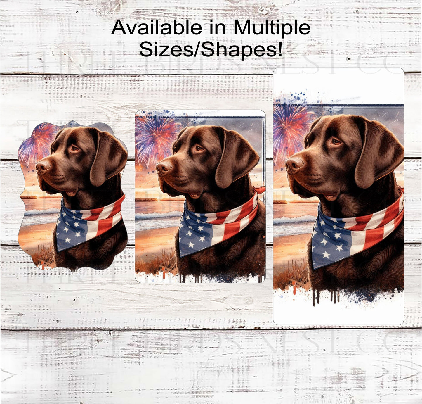 Patriotic Dog Wreath Signs - Labrador Retriever Dog - American Flag - Wiggle Butt - Beach Decor - Fireworks Sign - 4th of July