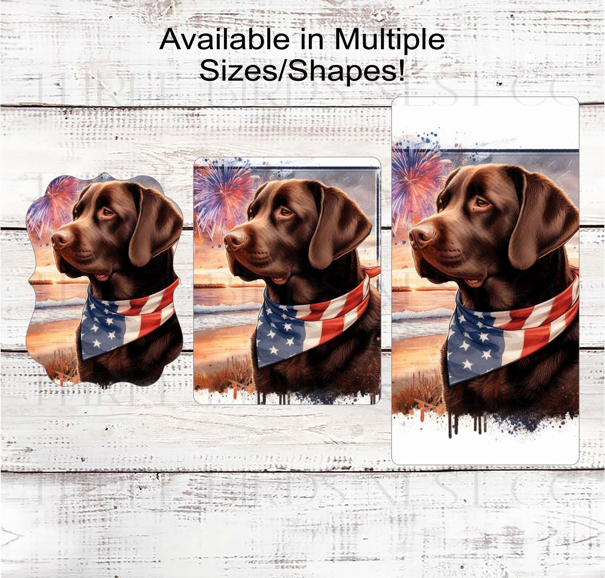 Patriotic Dog Wreath Signs - Labrador Retriever Dog - American Flag - Wiggle Butt - Beach Decor - Fireworks Sign - 4th of July