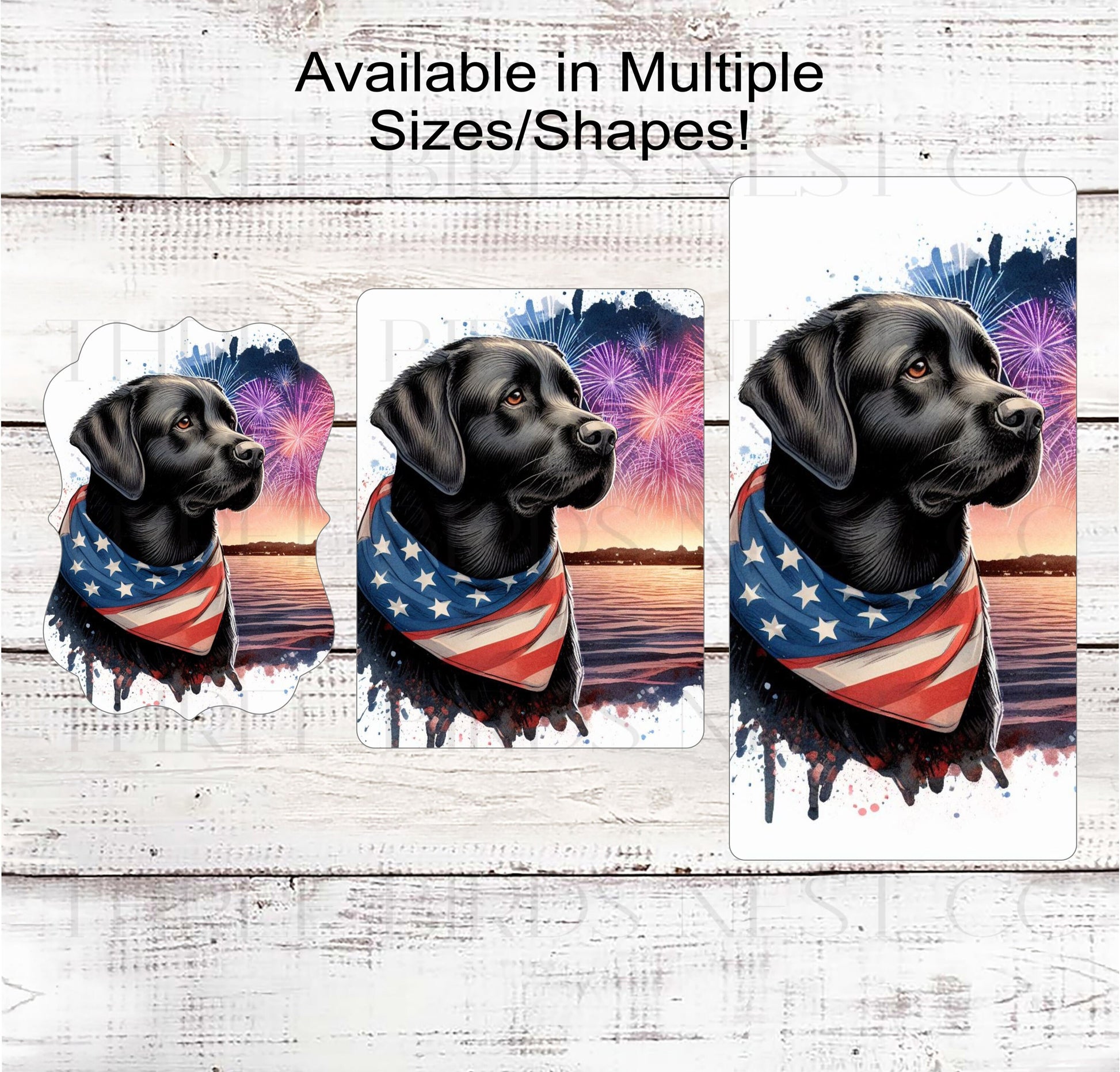 Patriotic Dog Wreath Signs - Labrador Retriever Dog - American Flag - Wiggle Butt - Beach Decor - Fireworks Sign - 4th of July
